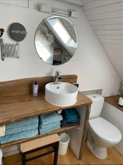 Maison De Pecheur Bord De Mer Bois Et Pierre 6-8 Pers Plobannalec Zewnętrze zdjęcie